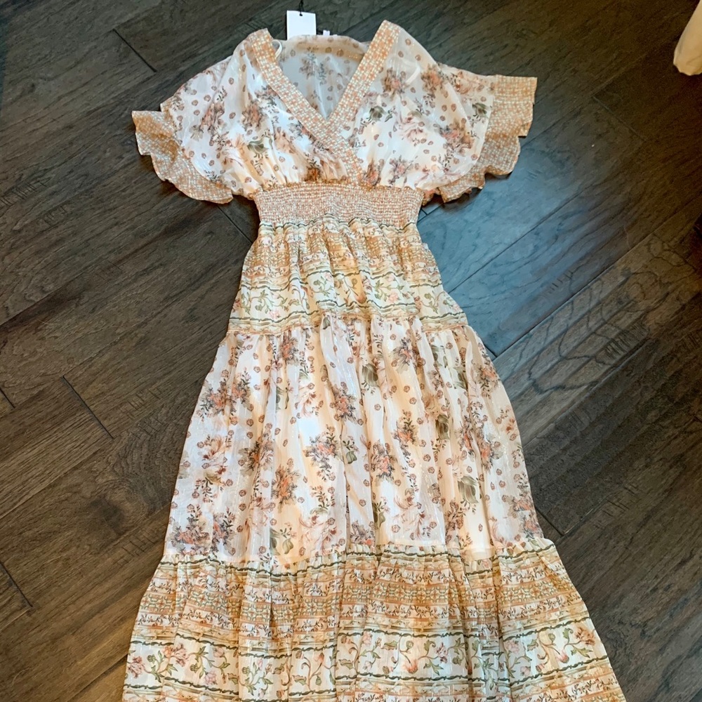 Vici Laneway Floral Tiered Maxi Dress